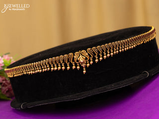 Antique hip chain peacock deisgn and golden ball hanging