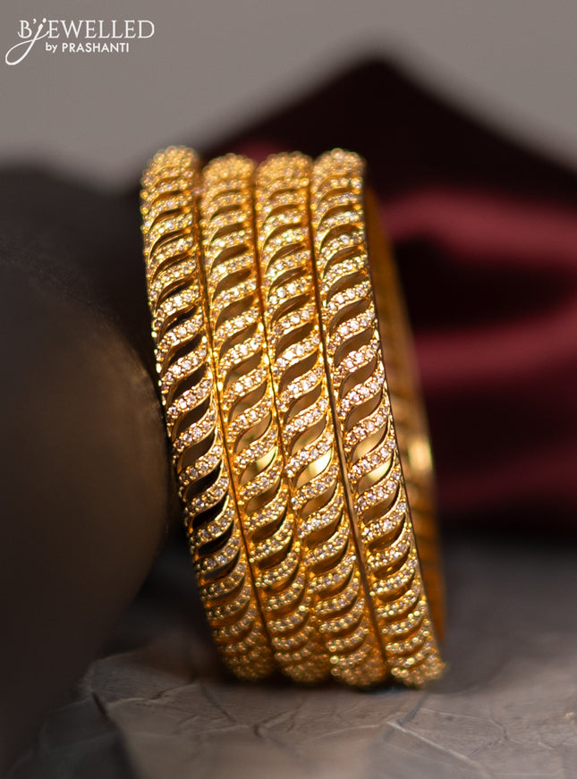 Antique rajawadi bangle with cz stones