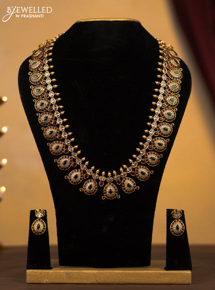 Antique haram bottumala design with ruby ,cz and emerald stones