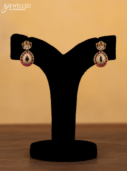 Antique haram bottumala design with ruby ,cz and emerald stones