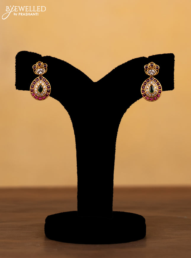 Antique haram bottumala design with ruby ,cz and emerald stones