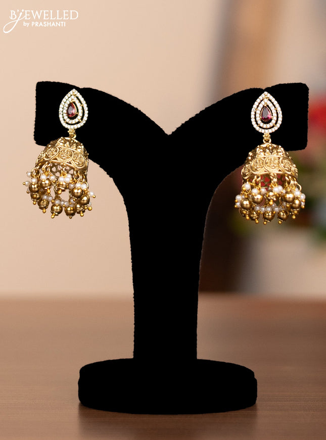 Antique haram lakshmi kasu mala design with ruby ,emerald and green beads and pearl hangings