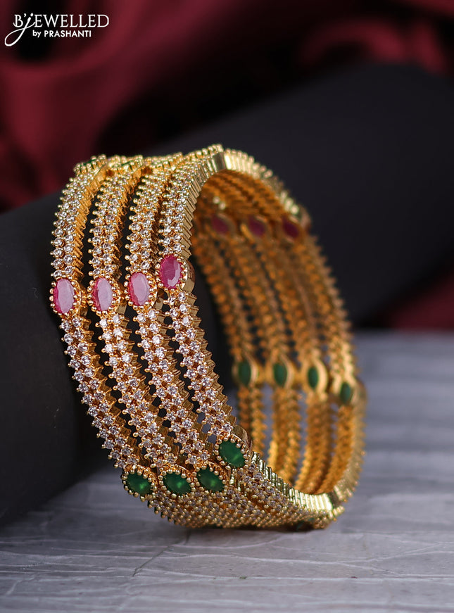 Antique bangles with kemp and cz stones
