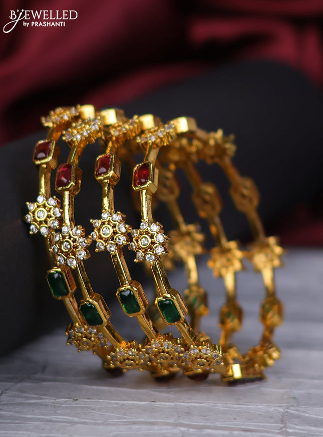 Antique bangles with kemp and cz stones