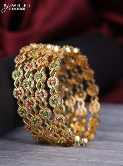 Antique bangles with kemp and cz stones