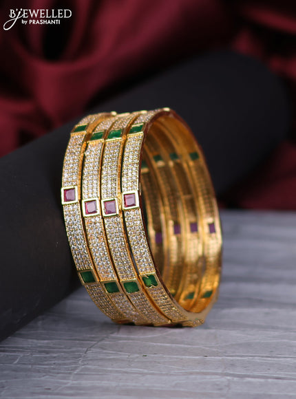 Antique bangles with kemp and cz stones
