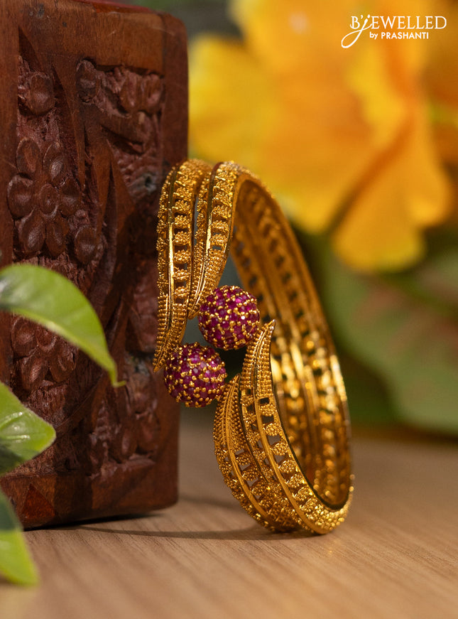 Antique bangles with ruby stones