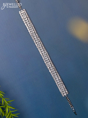 Zircon necklace with complete cz stones