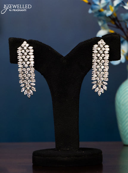 Zircon necklace with complete cz stones