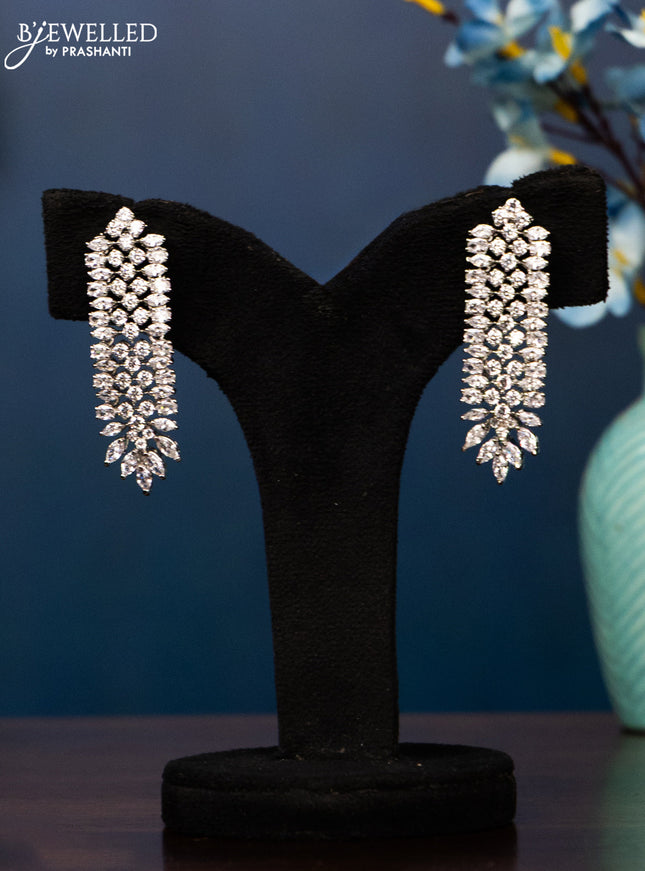 Zircon necklace with complete cz stones