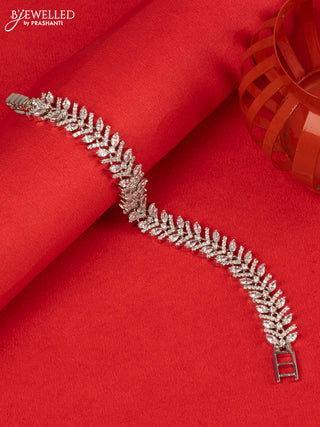 Bracelet with two layers of cz stones