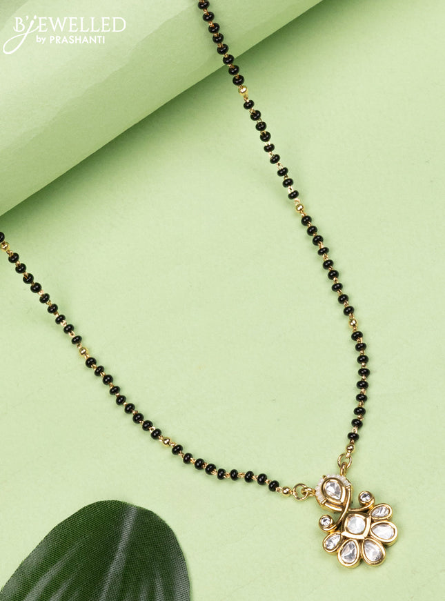 Mangalsutra with kundan and cz stones