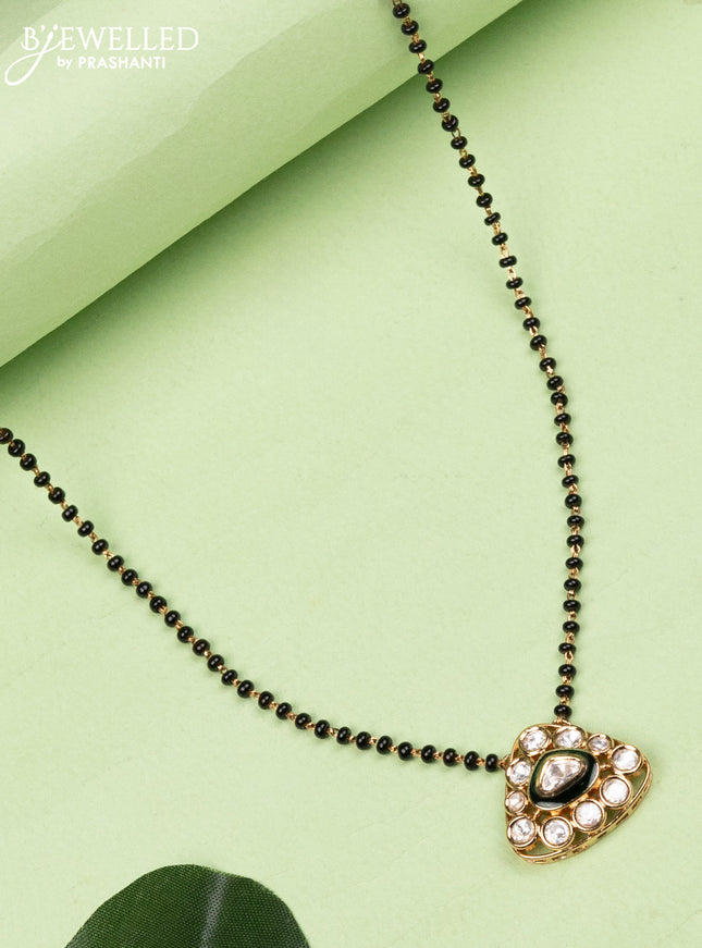 Mangalsutra with kundan and cz stones