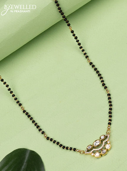 Mangalsutra with kundan and cz stones without earrings
