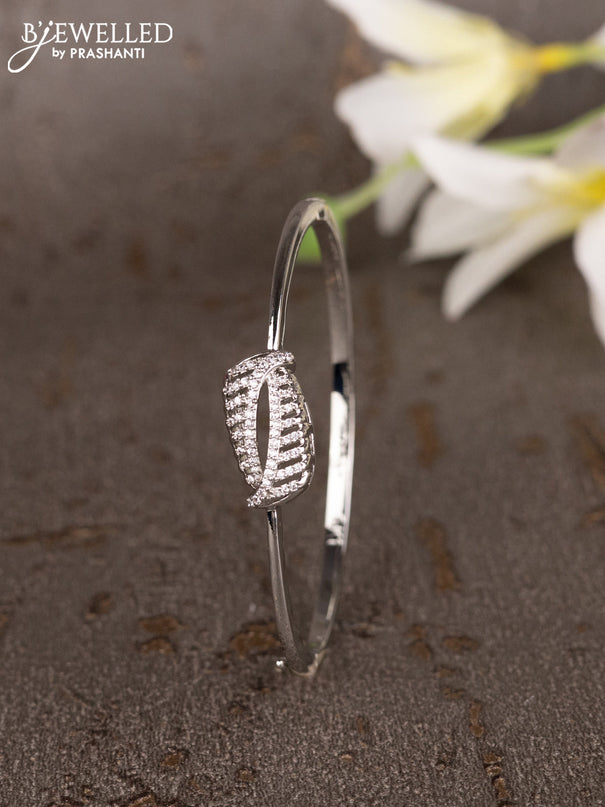 Bracelets with cz stones in silver finish