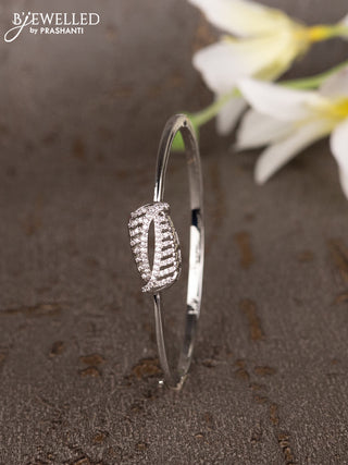 Bracelets with cz stones in silver finish