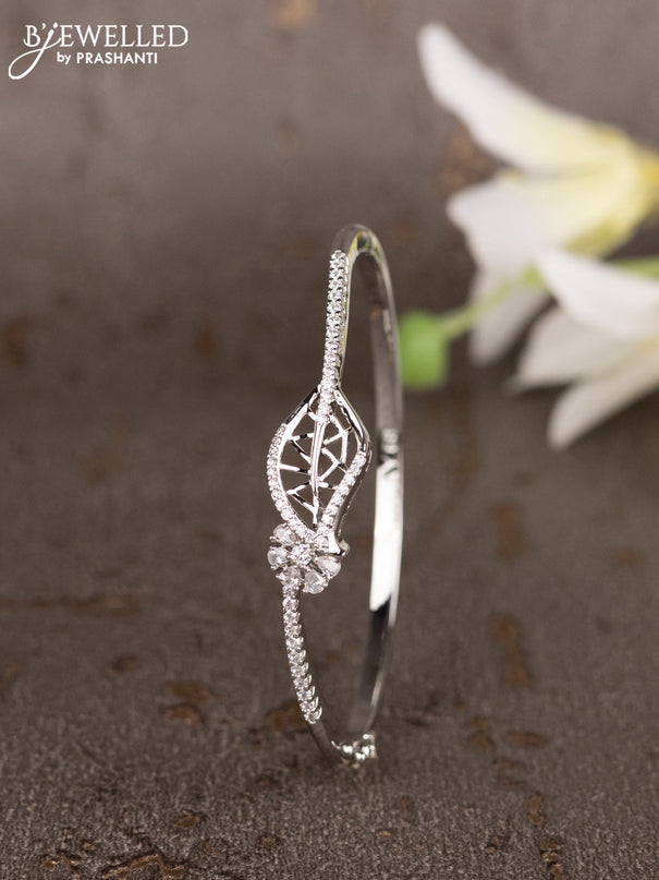 Bracelets with cz stones in silver finish