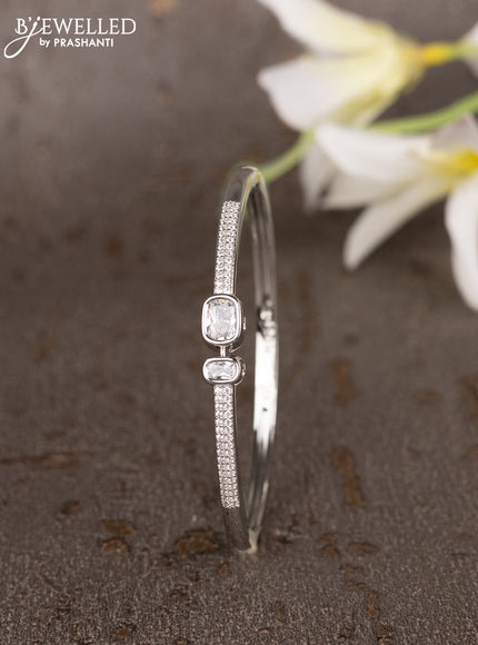 Bracelets with cz stones in silver finish