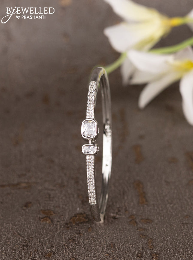 Bracelets with cz stones in silver finish
