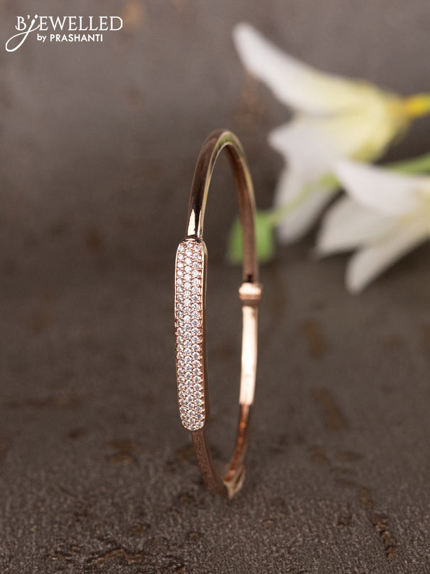 Bracelets with cz stones in rose gold finish