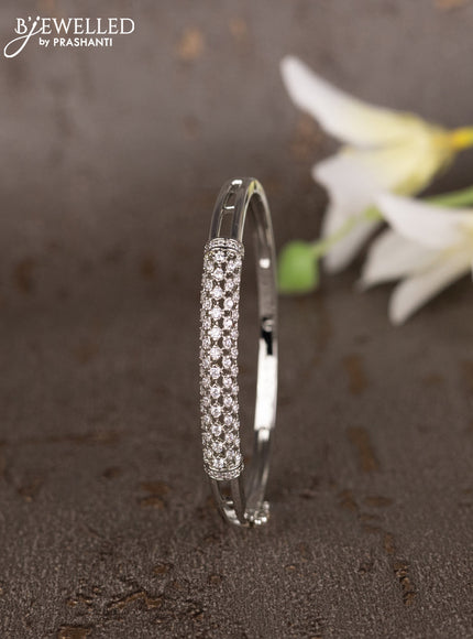 Bracelets with cz stones in silver finish