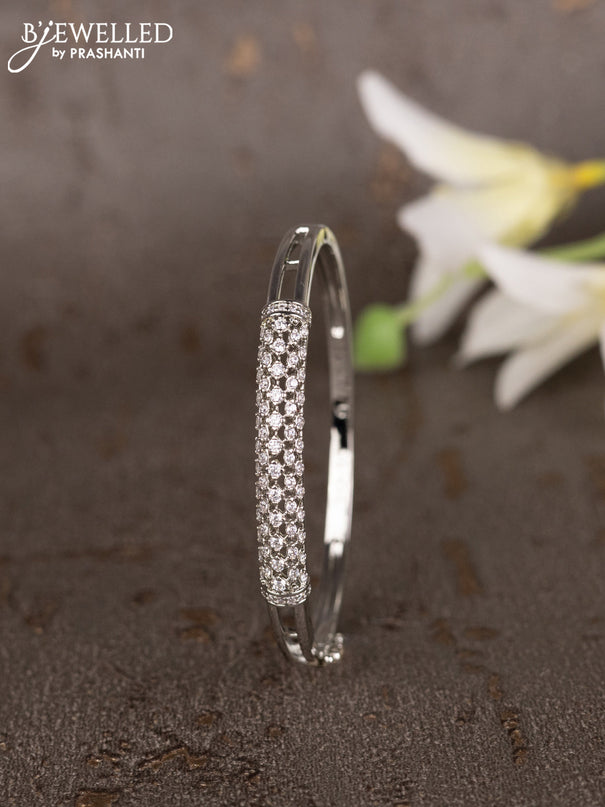 Bracelets with cz stones in silver finish