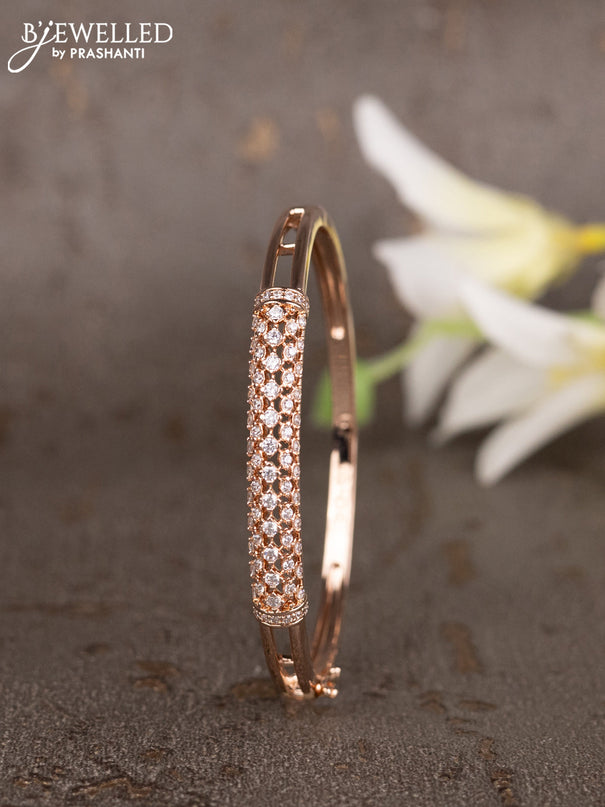 Bracelets with cz stones in rose gold finish