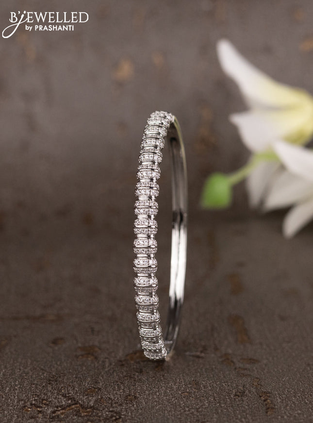 Bracelets with cz stones in silver finish