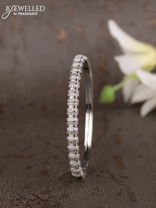Bracelets with cz stones in silver finish