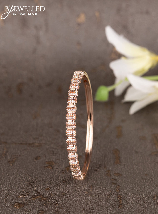 Bracelets with cz stones in rose gold finish
