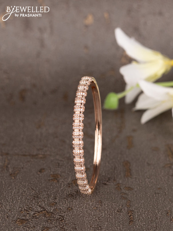 Bracelets with cz stones in rose gold finish