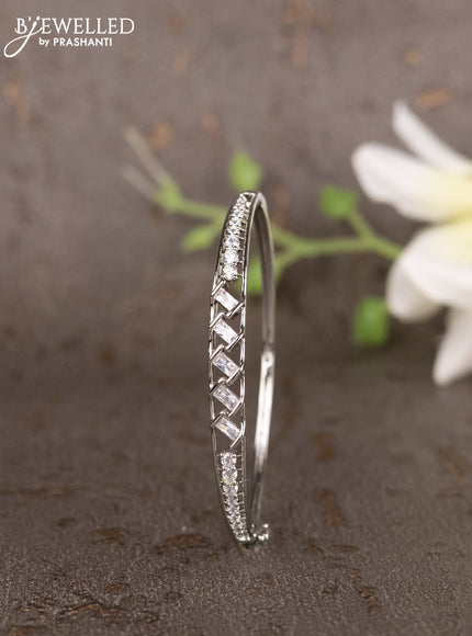 Bracelets with cz stones in silver finish
