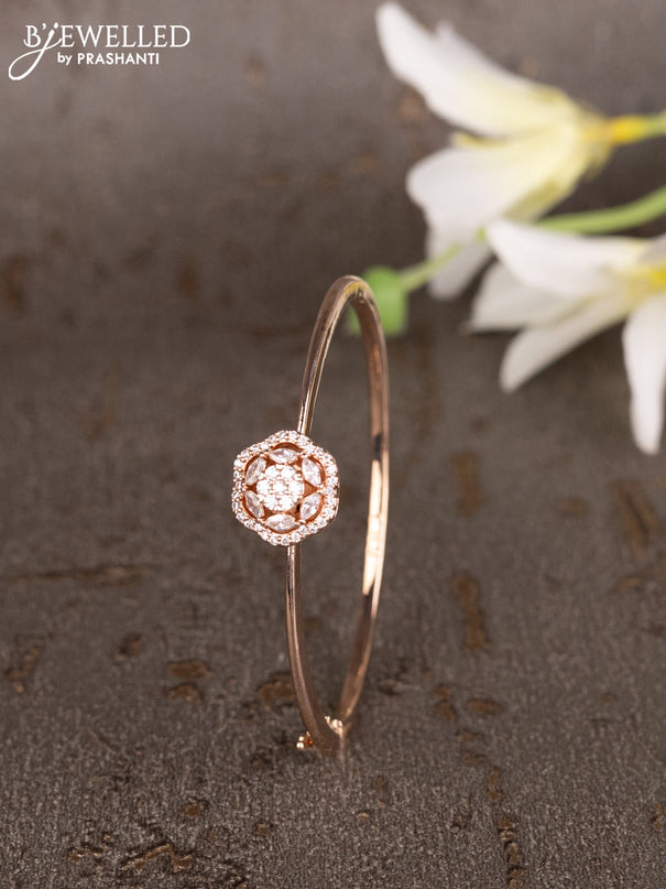 Bracelets with cz stones in rose gold finish