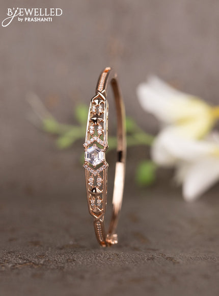 Bracelets with cz stones in rose gold finish