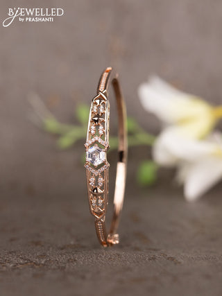 Bracelets with cz stones in rose gold finish