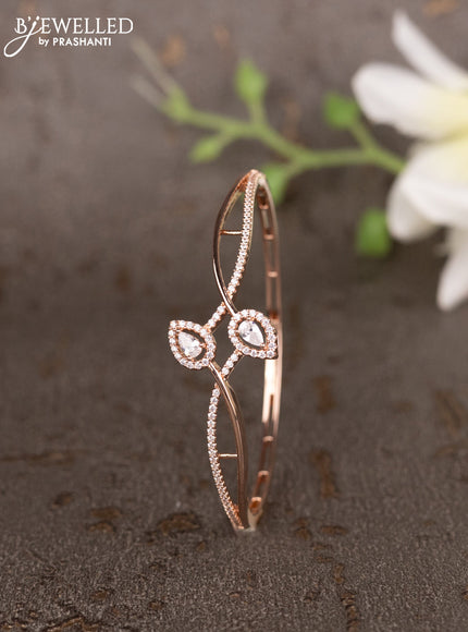 Bracelets with cz stones in rose gold finish