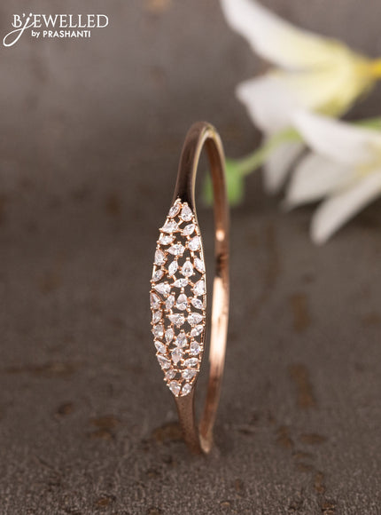Bracelets with cz stones in rose gold finish
