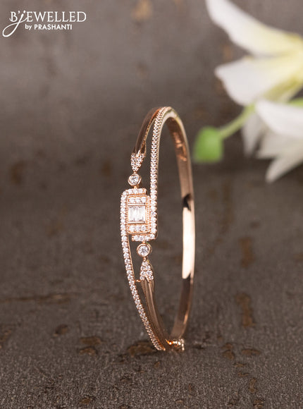 Bracelets with cz stones in rose gold finish