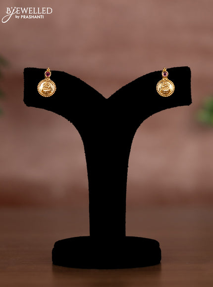 Antique chain with lakshmi pendant and ruby stone