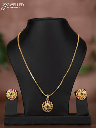 Antique chain with kemp stones pendant