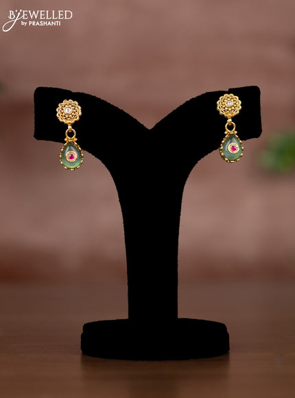 Antique chain with ruby & kundan and cz stones