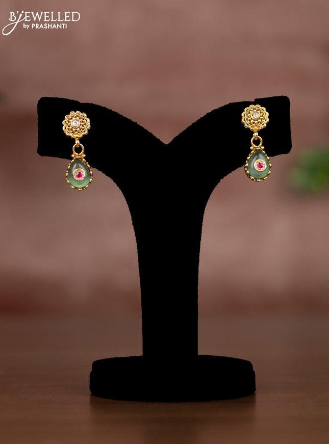 Antique chain with ruby & kundan and cz stones