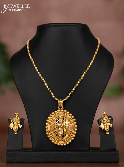Antique chain with krishna pendant