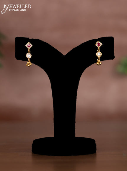 Antique chain with ruby & kundan and cz stones