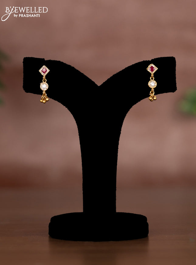 Antique chain with ruby & kundan and cz stones