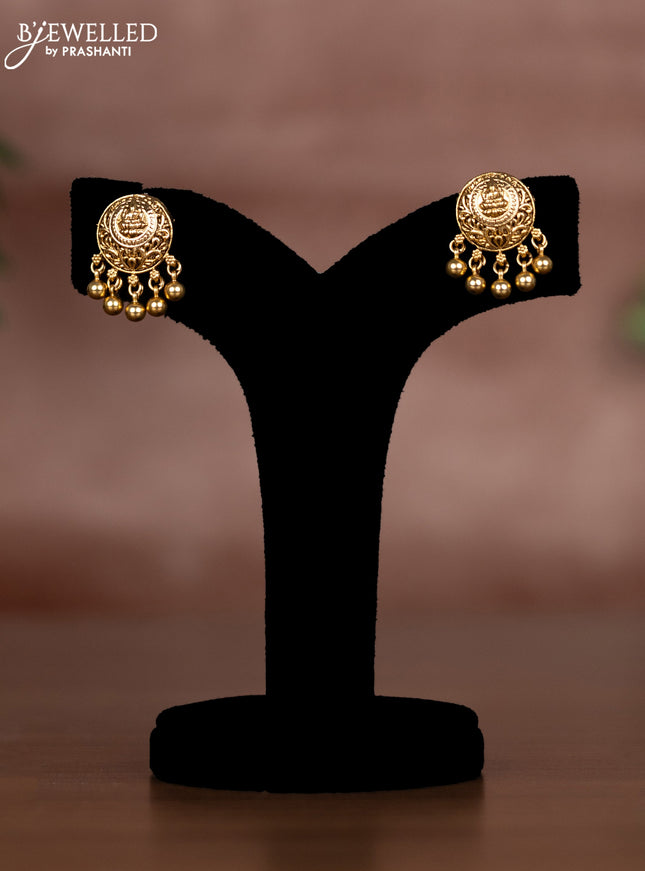 Antique chain with lakshmi pendant and golden beads hangings
