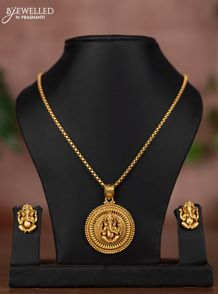 Antique chain with ganesha pendant