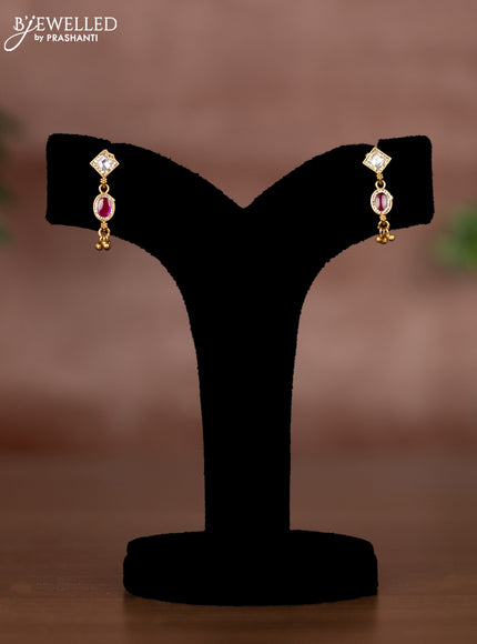 Antique chain with kemp & kundan stones and golden beads hangings