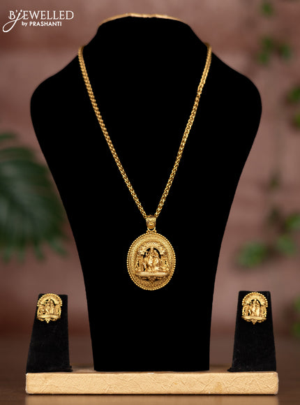 Antique chain with radha krishna pendant