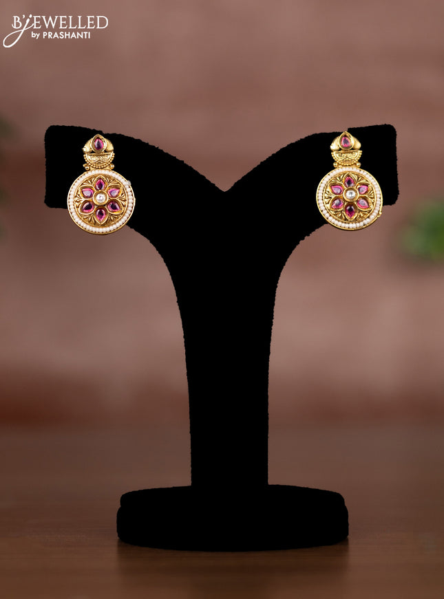 Antique chain with ruby and kundan stones